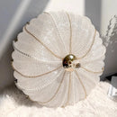 French Medieval Pearl Bedroom Crystal Ceiling Lamp Dimmable Romantic Lights by Ljojo