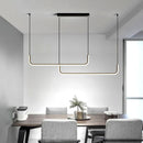 Ljojo LED Strip Pendant Light Dimmable Modern for Living Room Dining Table Bar Counter