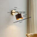 Ljojo LED Walnut Wood Wall Lamp Sconce, Modern Japanese Style, Pull Chain Switch