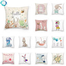 Easter Bunny Polyester Throw Pillow for Home Decor Sofa by Ljojo