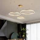 Modern Ring Chandelier Pendant Lamp for Bedroom, Ljojo Hanging Light for Living Dining Room.