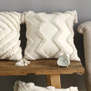Bohemian Tufted Pillow Cover with Moroccan Embroidery by Ljojo