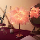 Feather Table Lamp with Remote Control USB Power Night Light for Ljojo Brand