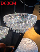 Ljojo Modern Crystal Glass Ceiling Chandelier for Home Living Room Bedroom Study Lighting