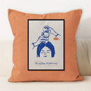 Ljojo Line Art Coffee Cushion Cover for Home & Car Decor