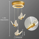 Butterfly Led Chandelier Light | Bedroom Acrylic Pendant Lamp by Ljojo