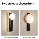 Ljojo LED Wall Lamp Touch Dimming 3-Color Bedroom Sconce