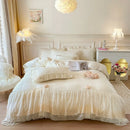 Ljojo 2025 French High-End Washed Cotton Bed Cover Four-Piece Set