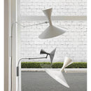 Ljojo Marseille White Black Metal Trumpet Wall Lamp