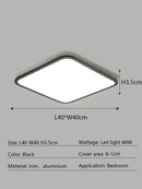Ljojo LED Ceiling Light: Remote Control, Large Luminous Surface, Bedroom Lamp