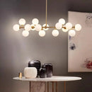 Nordic Glass Ball Chandelier for Living Room Bedroom Dining by Ljojo - Elegant Indoor Pendant Lighting