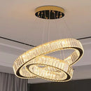 Ljojo Luxury Crystal Living Room Chandelier Pendant Light Glass Ceiling Lamp