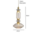 Clear Amber Glass LED Chandelier Pendant Lamp Adjustable Modern Lighting Ljojo