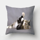 Cute Cat Print Cushion Cover for Sofa Decor by Ljojo