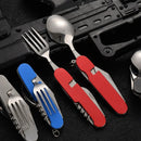 Ljojo 4-in-1 Stainless Steel Camping Utensils Set