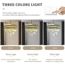 Gold Round Modern Crystal Chandelier | 3 Level Ceiling Light for Living Room by Ljojo