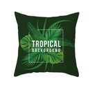 Flamingo Flower Rainforest Cushion Cover with Tropical Plant Animal Pattern by Ljojo