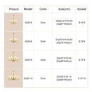Ljojo Crystal Chandelier Gold Pendant Light for Living Room Dining Bedroom-Farmhouse Church Glam Lighting