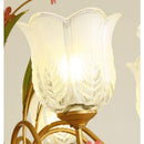 French Romance Flower Chandelier Retro Hanging Light for Home Decor LED Lamp by Ljojo