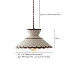 Vintage LED Ceiling Chandelier Ceramic Copper Pendant Light Fixture for Bedroom - Ljojo