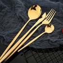 Ljojo 24-Piece Stainless Steel Dinnerware Set - Knife Fork Spoon Silverware Tableware