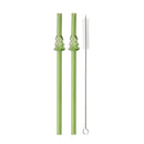 Glass Straw Set for Milk Tea Juice Cocktail, Ljojo Kitchen Bar Accessories