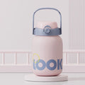 Ljojo 1100ML Kids Straw Thermos Bottle Stainless Steel Travel Insulation Cup