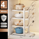 Adjustable Pot Holder with Storage Shelf for Pots, Lids, Pans, and Seasoning Bottles by Ljojo™