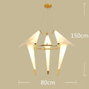 LED Branch Pendant Light: Modern Paper Bird Indoor Lighting by Ljojo