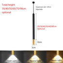Modern Minimalist LED Chandelier Long Tube Hanging Light for Dining Room by Ljojo
