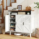 Ljojo™ 3-Door Shoe Cabinet: Entryway Storage Organizer, 39.4" Tall Freestanding