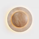 Circular Yellow Cave Stone Wall Lamp Wabi Sabi Style | Retro Light for Living Room Bedroom - Ljojo