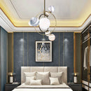 Ljojo LED Glass Ball Chandelier Earth Pendant Lamp - Artistic Circular Hanging Lights