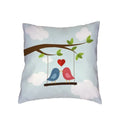 Ljojo Love Birds Red Tree Cushion Cover - Bedroom Decor Pillowcases