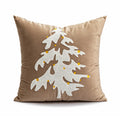 Christmas Chenille Plush Tufted Heart Tree Sugar Beige Cushion Cover for Home Decoration