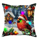 Ljojo LED Light Luminous Pillowcase with Festive Truck Christmas Tree Design