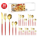 Ljojo 30-Piece Stainless Steel Cutlery Set for Dining Banquets