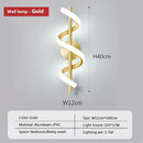 Ljojo LED Pendant Light: Modern Bedroom Hanging Lamp Fixture - Gold Black