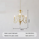 American Retro E14 Led Chandelier: French Style White Metal Candle Pendant Light by Ljojo