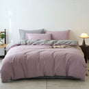 Ljojo 100% Cotton Yarn-Dyed 4-Piece Duvet Set - Ultra-Soft Bedding