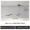Ljojo LED Chandelier: Nordic Style Aluminum Alloy Pendant Light for Living Room & Dining Area