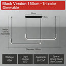 Ljojo LED Strip Pendant Light Dimmable Modern for Living Room Dining Table Bar Counter