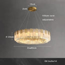 Ljojo Marble Crystal Chandelier Brass Light Fixture Elegant Alabaster Lamp Dining Room Decor
