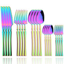 Ljojo 20-Piece Gold Stainless Steel Cutlery Set Dining Silverware Forks Knives Spoons