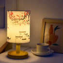 Ljojo LED Square Decoration Table Lamp Simple Chinese Style Dimmable Night Light EU Plug