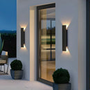 LED Black Wall Lamp 18W Aluminum Strip Bedroom Exterior Outdoor Lighting by Ljojo