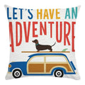 Funny Dog Driving Pattern Cushion Cover - Ljojo Decorative Pillow Case