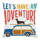 Funny Dog Driving Pattern Cushion Cover - Ljojo Decorative Pillow Case