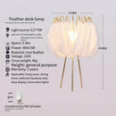 Ljojo Exquisite Ostrich Feather Chandelier for Bedroom Living Dining Room - Nordic Branch Chandelier