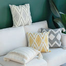 Ivory Tassel Cushion Cover - Moroccan Style Tuft - Ljojo Brand